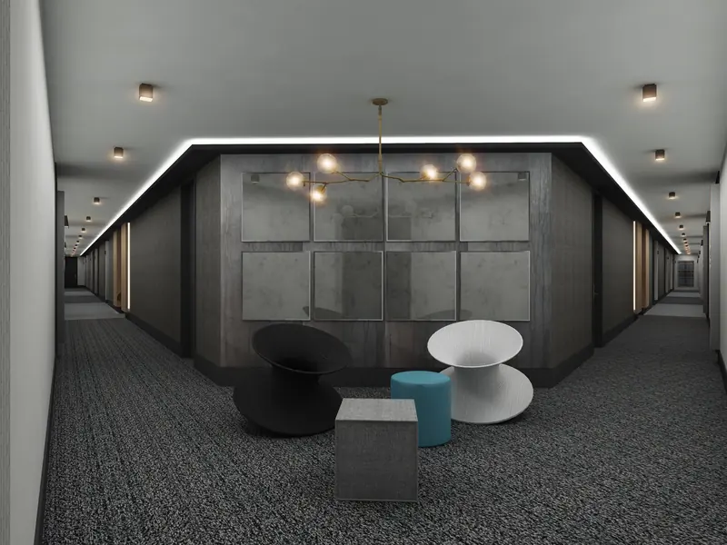 1134 Fulton Street — Hallway, interior rendering